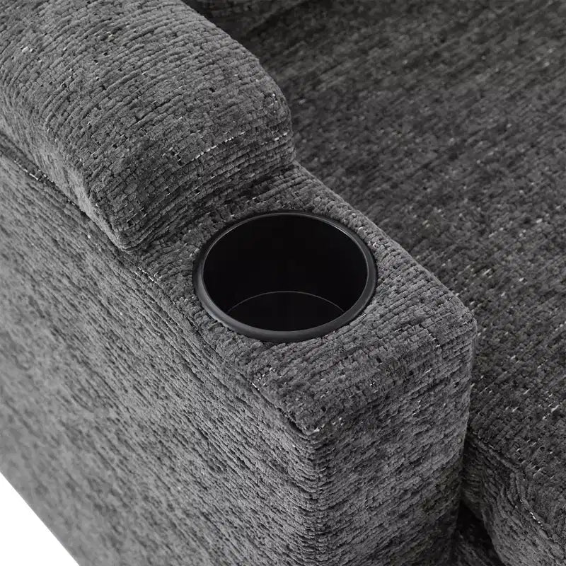 Canapé sectionnel polyvalent en U Merax avec lit gigogne, compartiments de rangement, prises de courant intégrées et porte-gobelets
