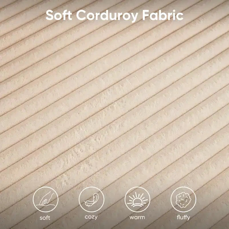 Canapé modulaire en velours côtelé Mjkone 141'' de profondeur, canapé moderne 8 places en forme de U avec pouf mobile