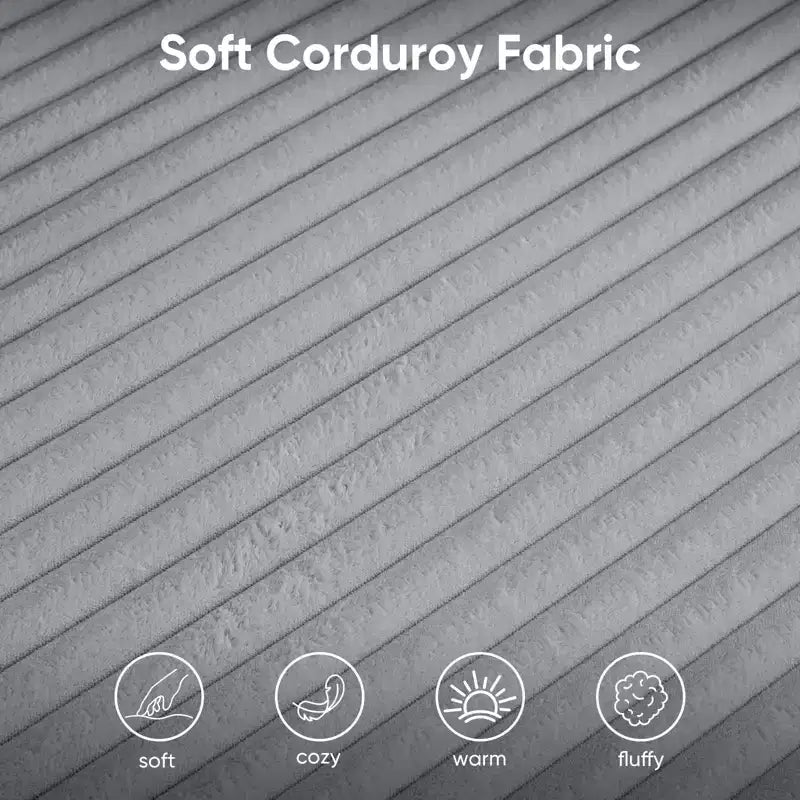 Canapé modulaire en velours côtelé Mjkone 141'' de profondeur, canapé moderne 8 places en forme de U avec pouf mobile
