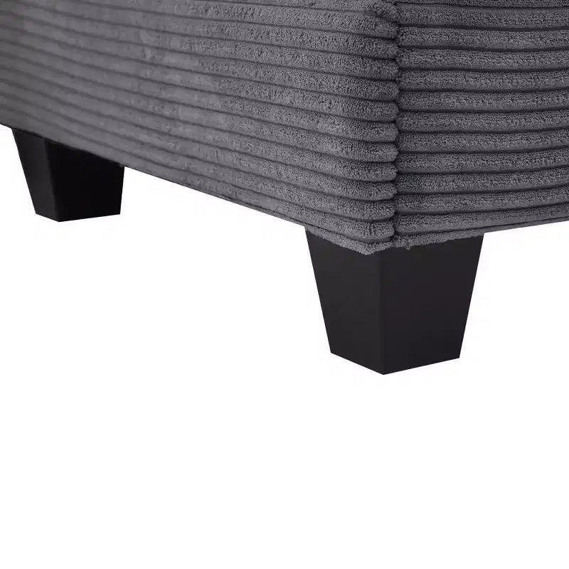 Canapé d'angle en velours côtelé Hyleory, canapé 3 places avec ottoman mobile, meubles modulaires pour salon d'appartement