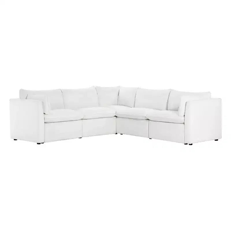 Canapé modulaire sectionnel 5 pièces Spruce & Spring Cream pour salon