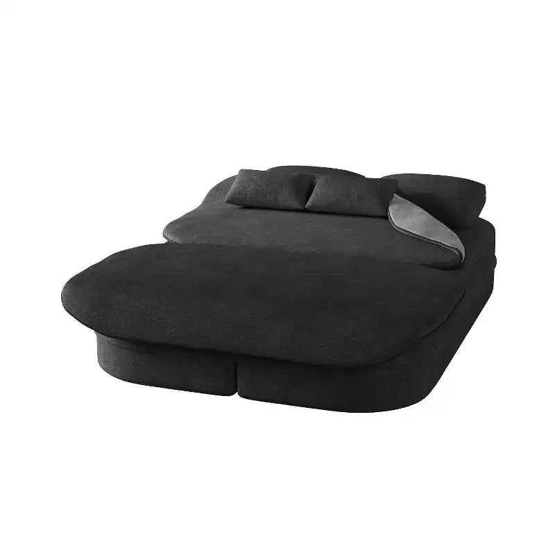 Canapé-lit pliable 2 en 1 de 75 pouces, canapé de sol convertible avec coussin en mousse et couverture multifonctionnelle pour salon, chambre à coucher ou studio