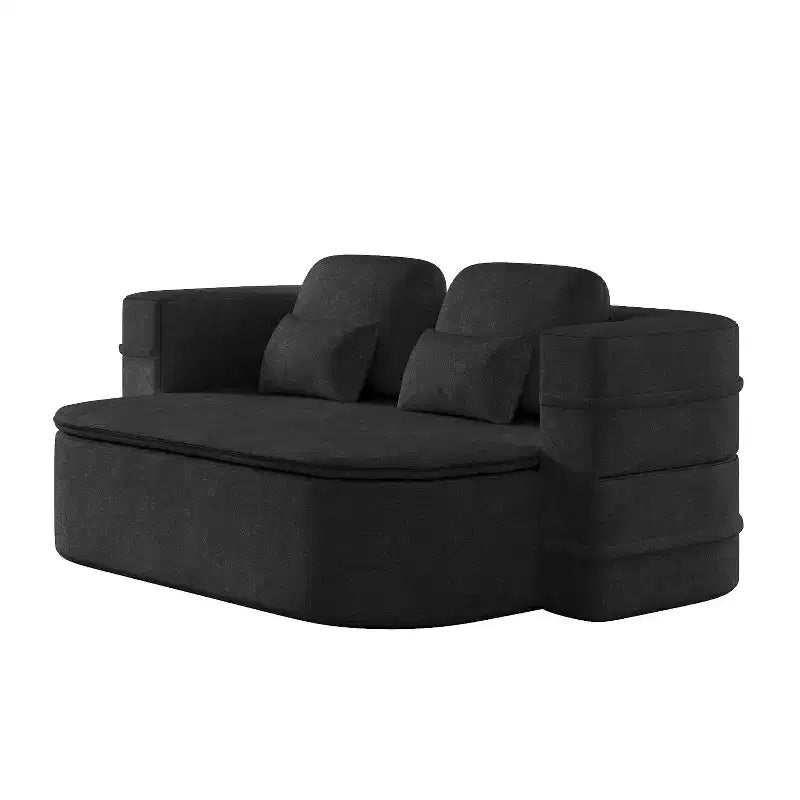 Canapé-lit pliable 2 en 1 de 75 pouces, canapé de sol convertible avec coussin en mousse et couverture multifonctionnelle pour salon, chambre à coucher ou studio