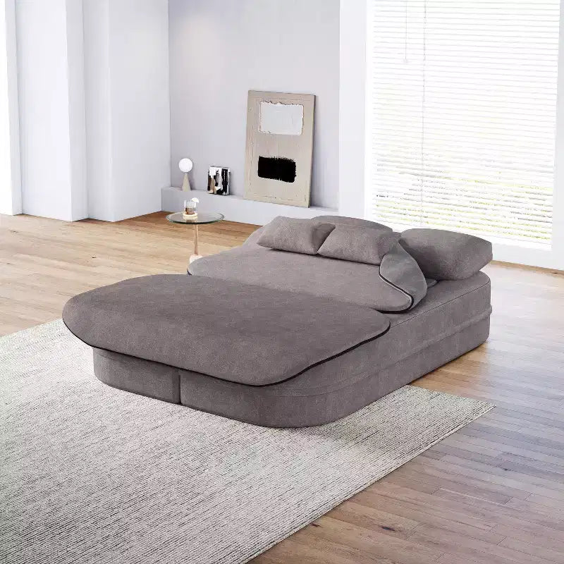 Canapé-lit pliable 2 en 1 de 75 pouces, canapé de sol convertible avec coussin en mousse et couverture multifonctionnelle pour salon, chambre à coucher ou studio