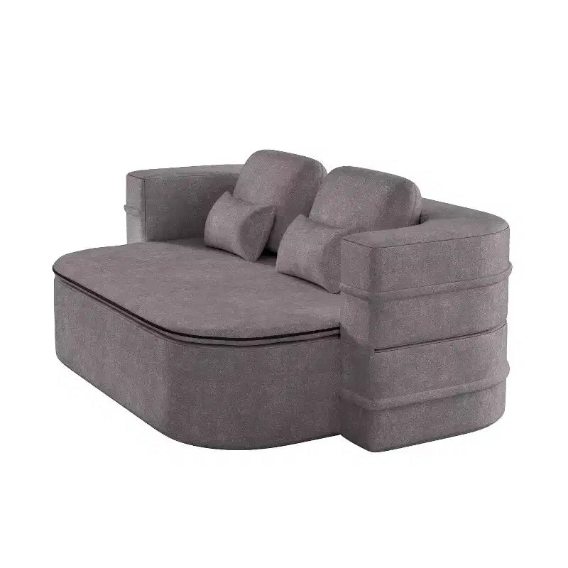 Canapé-lit pliable 2 en 1 de 75 pouces, canapé de sol convertible avec coussin en mousse et couverture multifonctionnelle pour salon, chambre à coucher ou studio