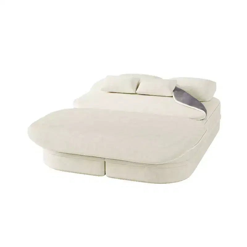 Canapé-lit pliable 2 en 1 de 75 pouces, canapé de sol convertible avec coussin en mousse et couverture multifonctionnelle pour salon, chambre à coucher ou studio