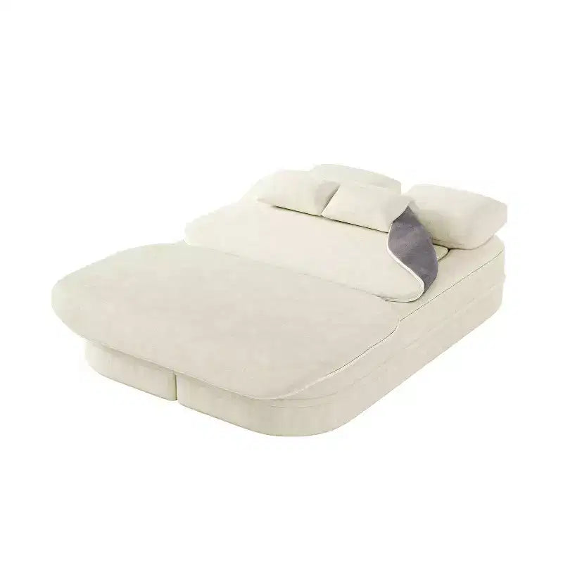 Canapé-lit pliable 2 en 1 de 75 pouces, canapé de sol convertible avec coussin en mousse et couverture multifonctionnelle pour salon, chambre à coucher ou studio