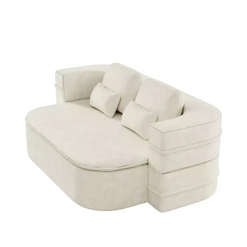 Canapé-lit pliable 2 en 1 de 75 pouces, canapé de sol convertible avec coussin en mousse et couverture multifonctionnelle pour salon, chambre à coucher ou studio
