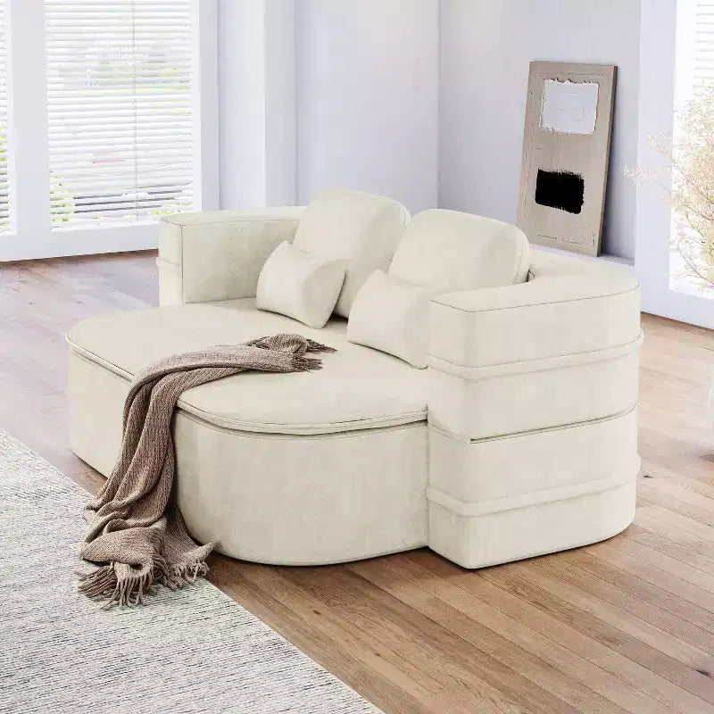 Canapé-lit pliable 2 en 1 de 75 pouces, canapé de sol convertible avec coussin en mousse et couverture multifonctionnelle pour salon, chambre à coucher ou studio