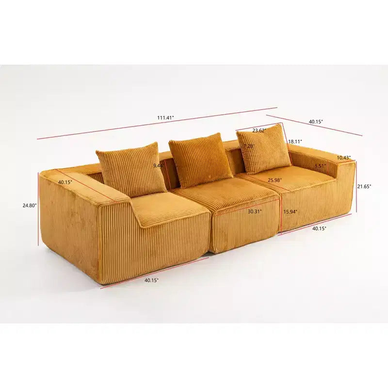 Canapé modulable Whisen, compression, multi-personnes, librement combinable