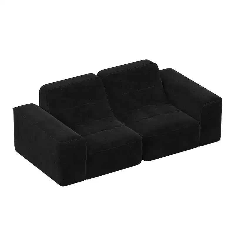 Canapé modulable ModernLuxe, Canapé-lit touffeté rembourré en chenille étincelante DIY, 3 places/5 places avec ottomane, Aucun assemblage requis