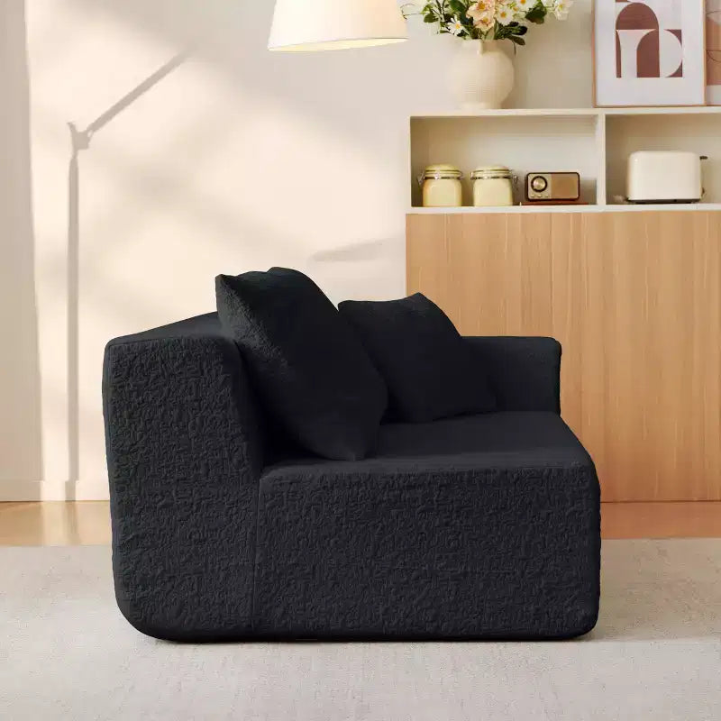 Canapé d'angle moderne GDFStudio Alaric de 263 cm en chenille avec 5 coussins