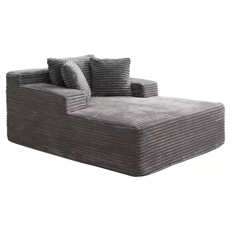 COZONY Chaise longue convertible surdimensionnée de 125 cm, Fauteuil/Canapé-lit Cloud en velours côtelé, Capacité de 180 kg