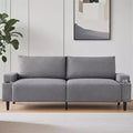 Canapé deux places Acekool 81 Comfort, 3 places avec porte-gobelets et poches de rangement, coussins profonds pour salon, chambre à coucher