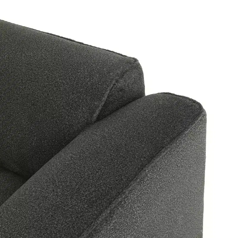 Clihome Ensemble de canapés 4 places de luxe en velours pour salon avec ottoman mobile, canapé moelleux