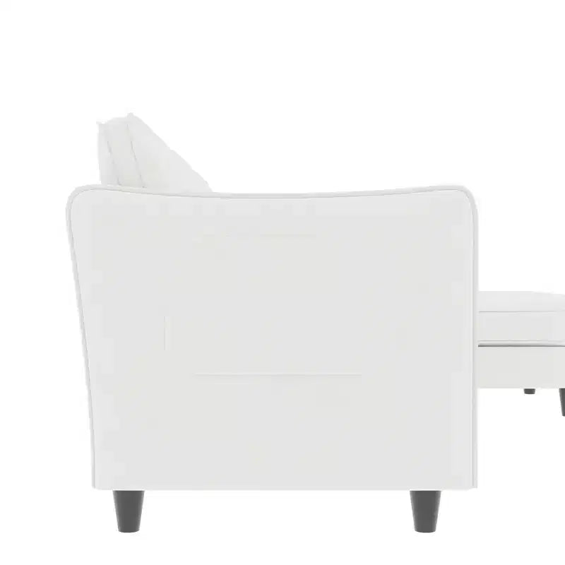 Homy Casa Canapé d'angle moderne en forme de L avec méridienne et coussins moelleux, pour salon ou appartement, beige