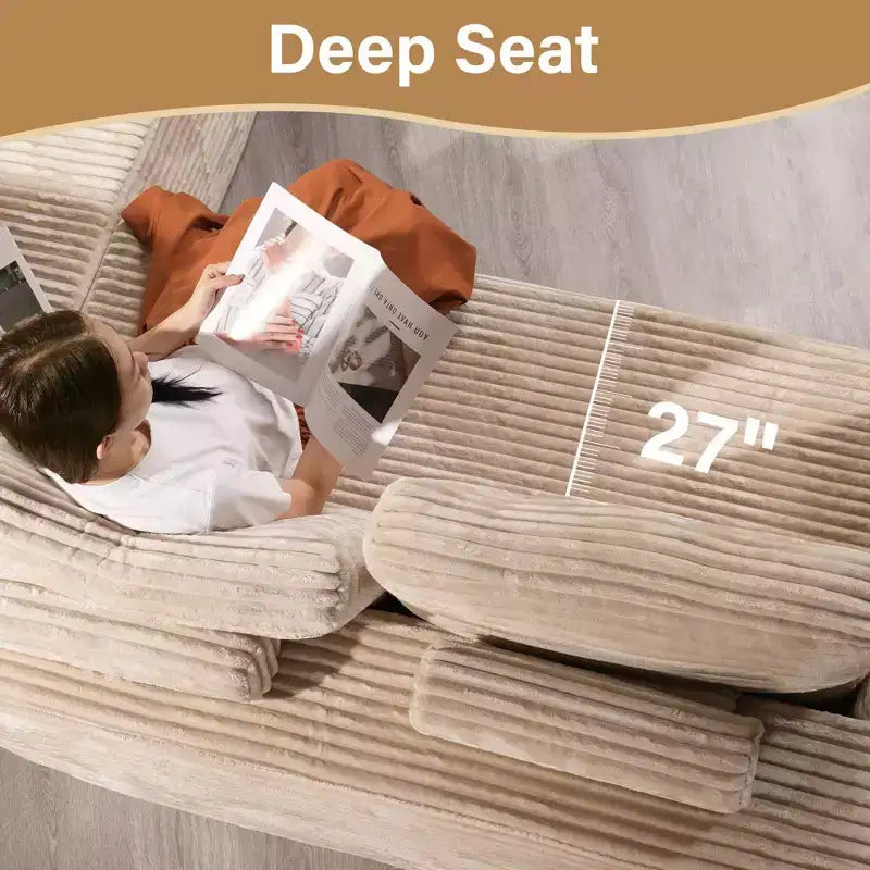 Canapé d'angle modulable HOMLUX, Canapé rembourré en forme de U, Canapés modernes et minimalistes pour salon, Canapé d'angle à assise profonde combinable à volonté