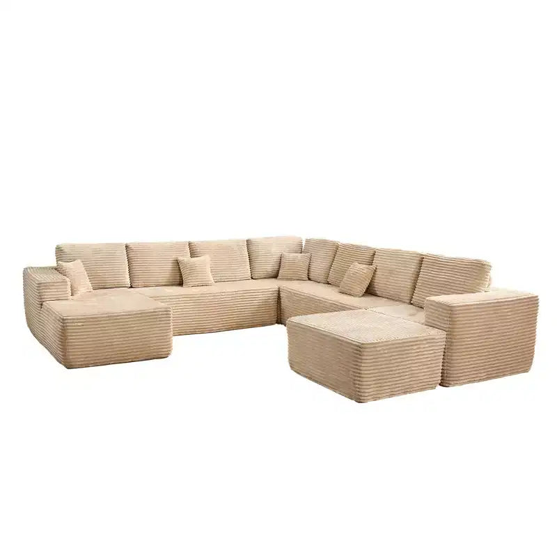 Canapé modulable en forme de U HOMLUX, 27 places assises, canapé moderne et minimaliste pour salon, style 4