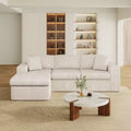 Celebalcony 104 Modular Sectional Sofa L-Shape Couch with Oversized Chaise, Cloud Foam Couch ,Plush Corduroy Sofa for Living Room