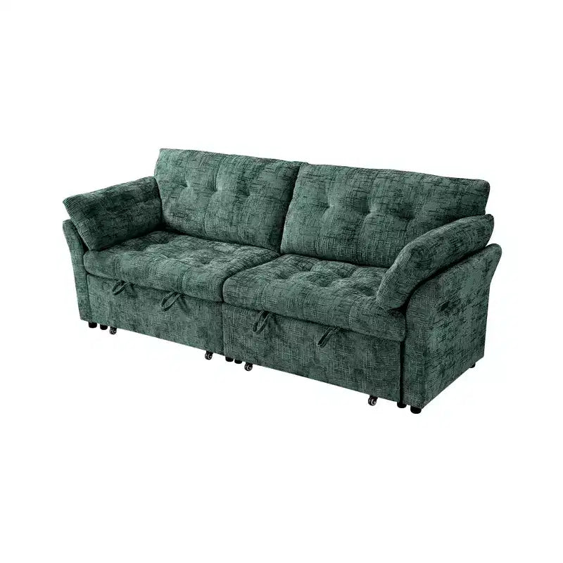 Canapé d'angle inclinable rectangulaire en tissu avec accoudoir droit de 89,8 pouces de large