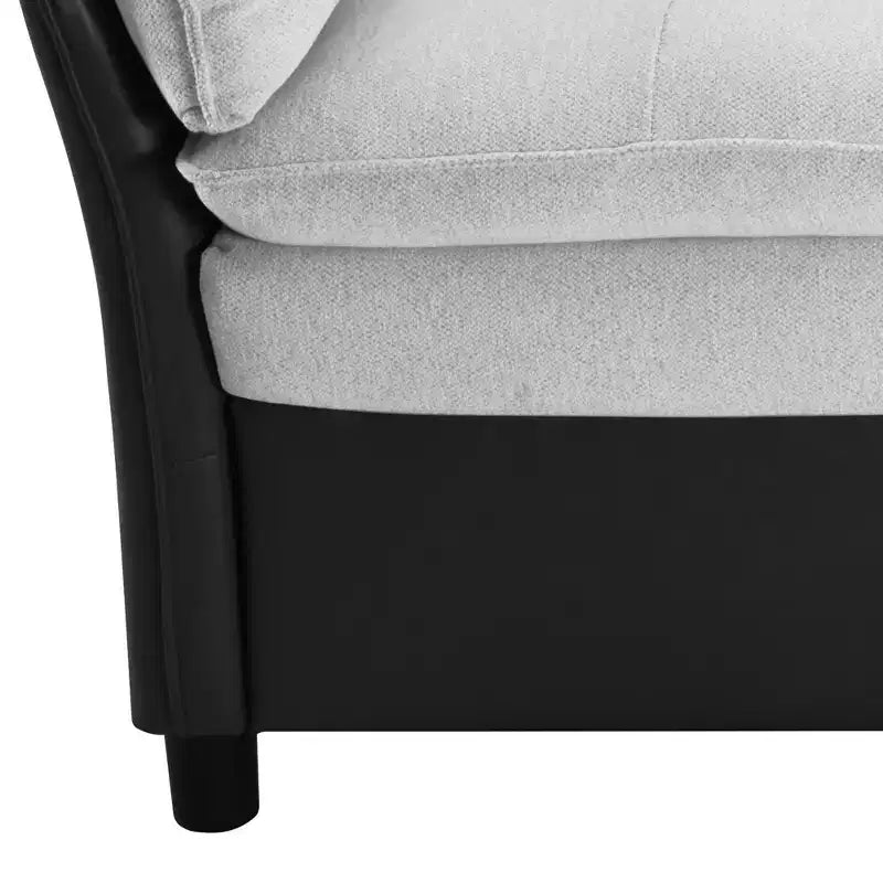 Canapé sectionnel inclinable électrique bicolore avec coffre de rangement