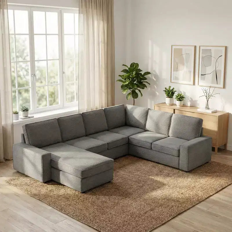 Canapé modulable en U/L avec housse amovible, canapé convertible moderne et profond, canapé-lit nuage confortable pour salon et bureau