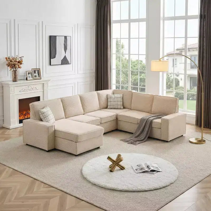 Canapé modulable en U/L avec housse amovible, canapé convertible moderne et profond, canapé-lit nuage confortable pour salon et bureau