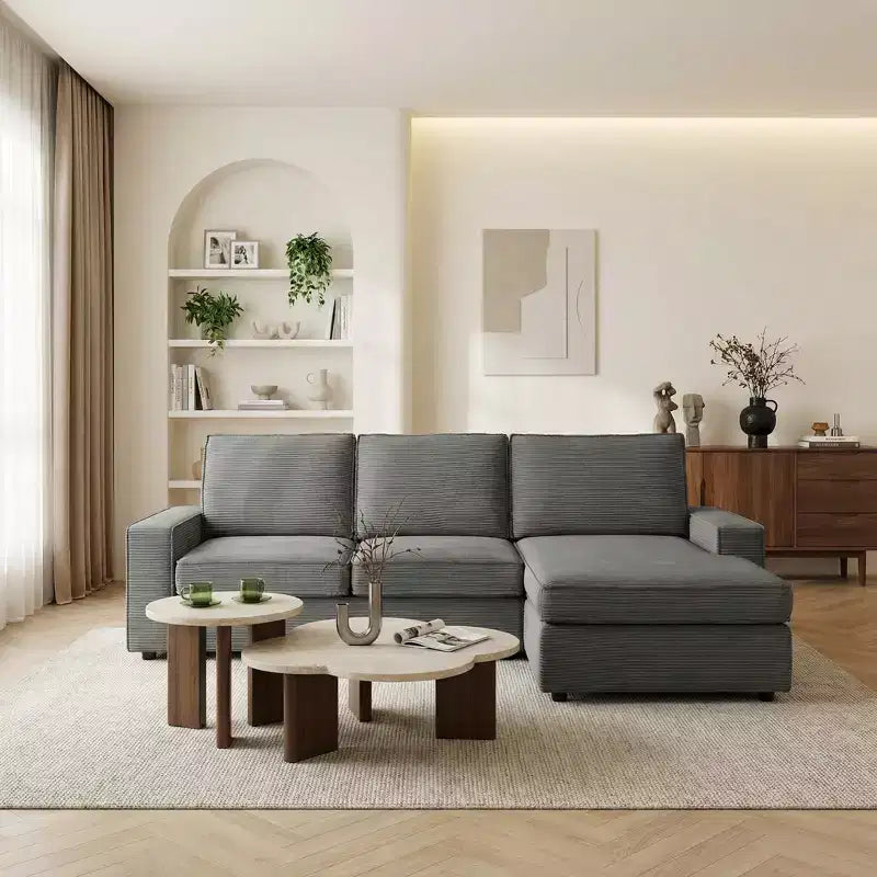 Canapé modulable en U/L avec housse amovible, canapé convertible moderne et profond, canapé-lit nuage confortable pour salon et bureau
