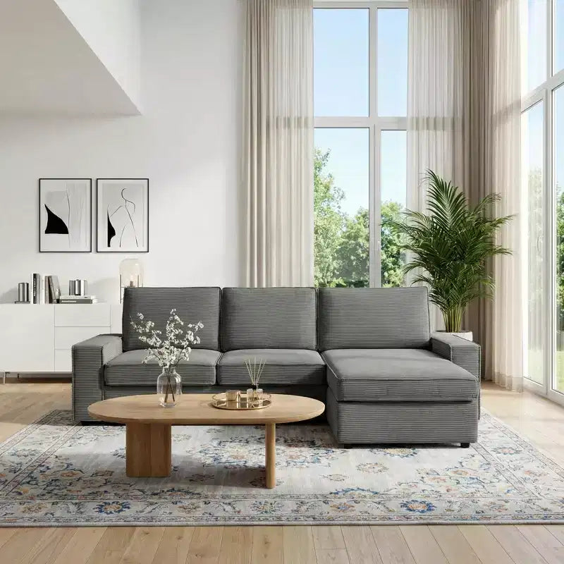 Canapé modulable en U/L avec housse amovible, canapé convertible moderne et profond, canapé-lit nuage confortable pour salon et bureau