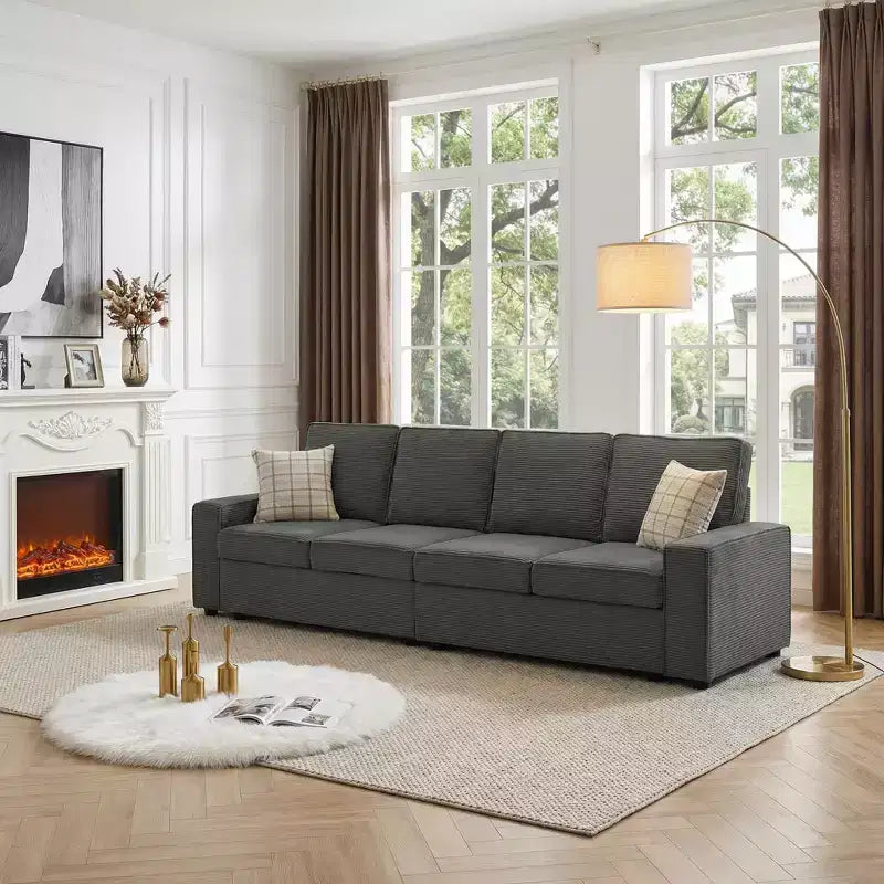 Canapé modulable en U/L avec housse amovible, canapé convertible moderne et profond, canapé-lit nuage confortable pour salon et bureau