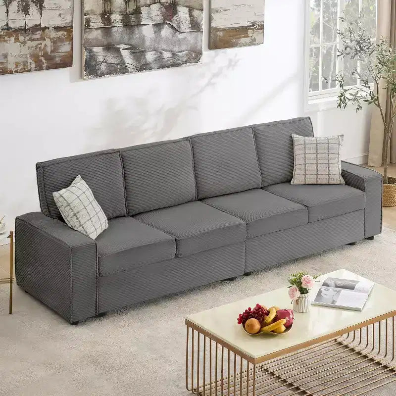 Canapé modulable en U/L avec housse amovible, canapé convertible moderne et profond, canapé-lit nuage confortable pour salon et bureau