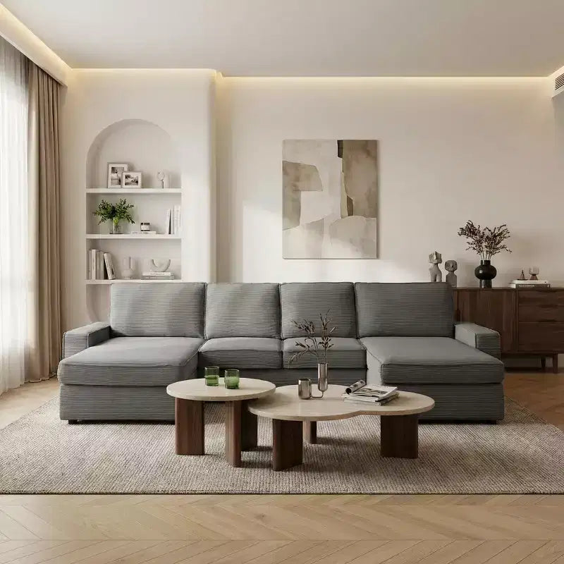 Canapé modulable en U/L avec housse amovible, canapé convertible moderne et profond, canapé-lit nuage confortable pour salon et bureau