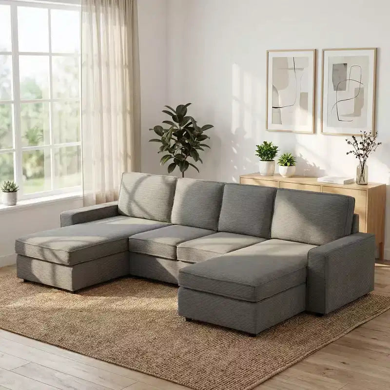 Canapé modulable en U/L avec housse amovible, canapé convertible moderne et profond, canapé-lit nuage confortable pour salon et bureau