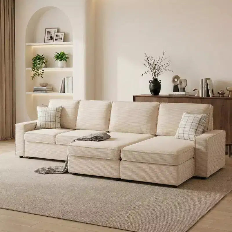 Canapé modulable en U/L avec housse amovible, canapé convertible moderne et profond, canapé-lit nuage confortable pour salon et bureau