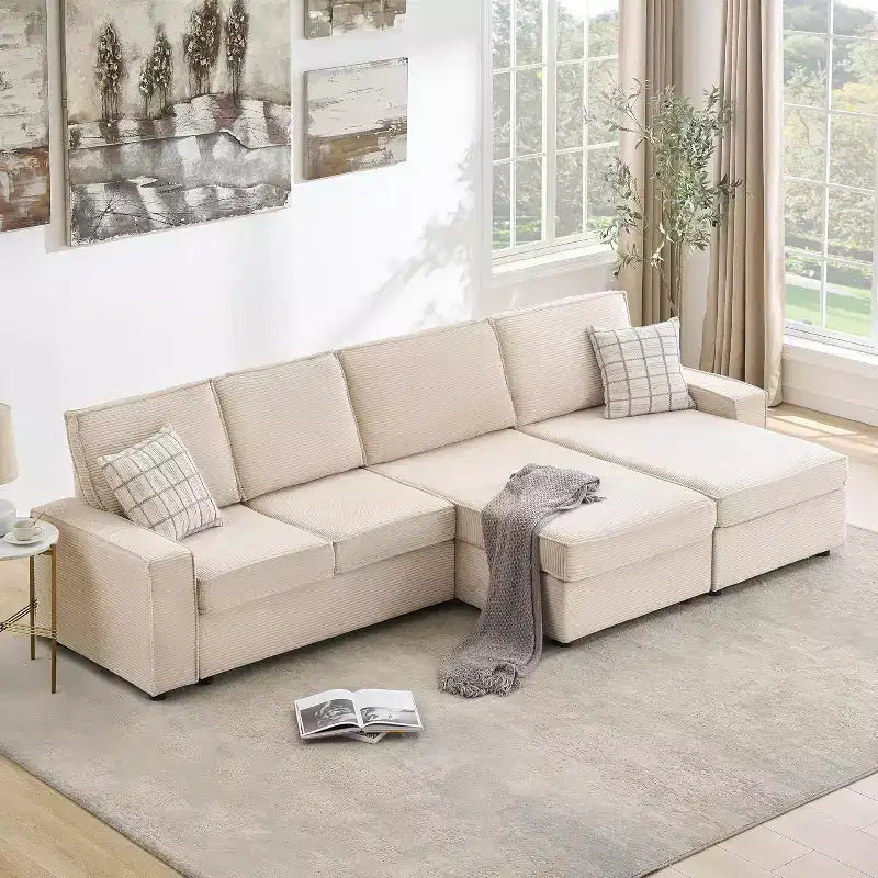 Canapé modulable en U/L avec housse amovible, canapé convertible moderne et profond, canapé-lit nuage confortable pour salon et bureau