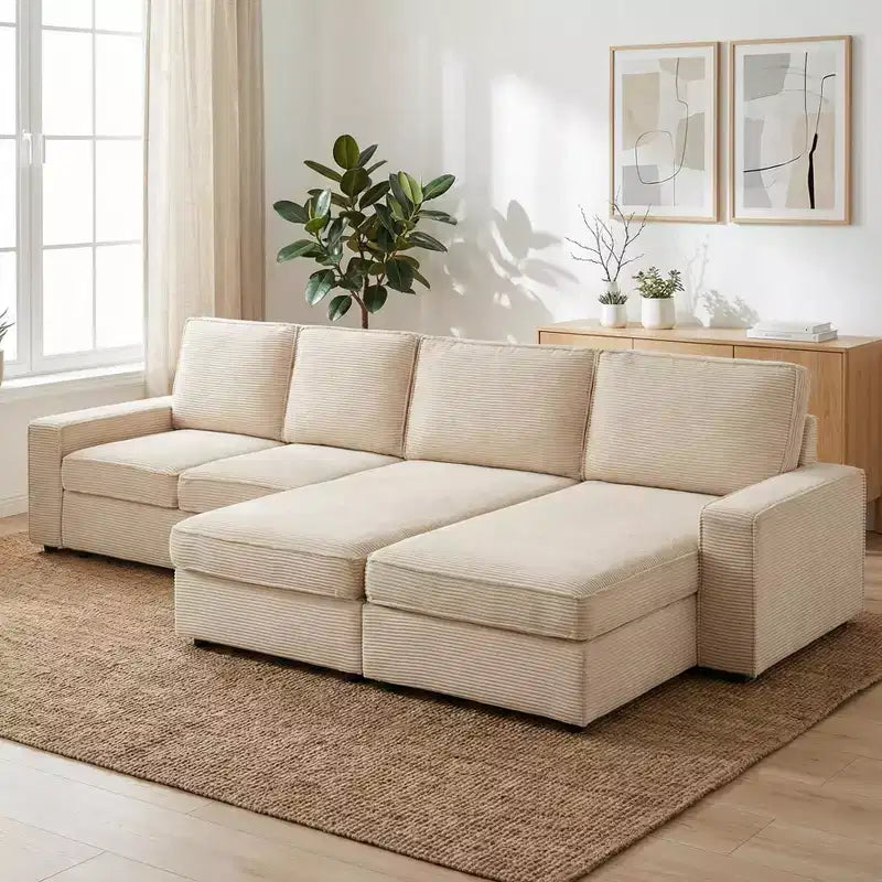 Canapé modulable en U/L avec housse amovible, canapé convertible moderne et profond, canapé-lit nuage confortable pour salon et bureau