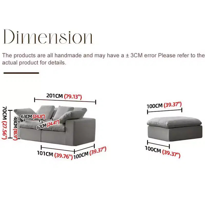 Canapé d'angle modulable sans accoudoirs Swtroom 79L, mousse haute densité 35D avec accoudoirs extra-larges, canapé modulaire à compression
