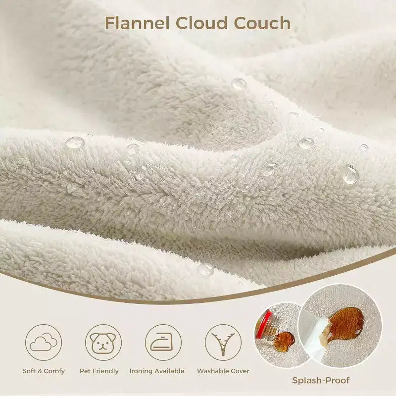 Canapé d'angle modulable sans accoudoirs Swtroom 79L, mousse haute densité 35D avec accoudoirs extra-larges, canapé modulaire à compression