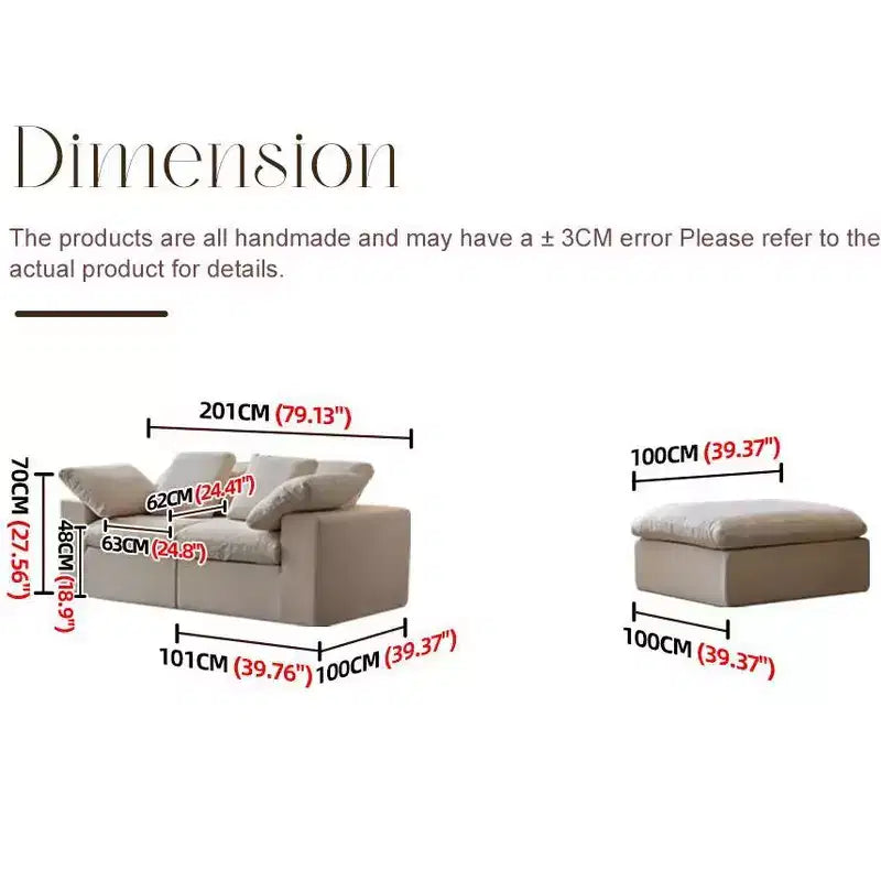 Canapé d'angle modulable sans accoudoirs Swtroom 79L, mousse haute densité 35D avec accoudoirs extra-larges, canapé modulaire à compression