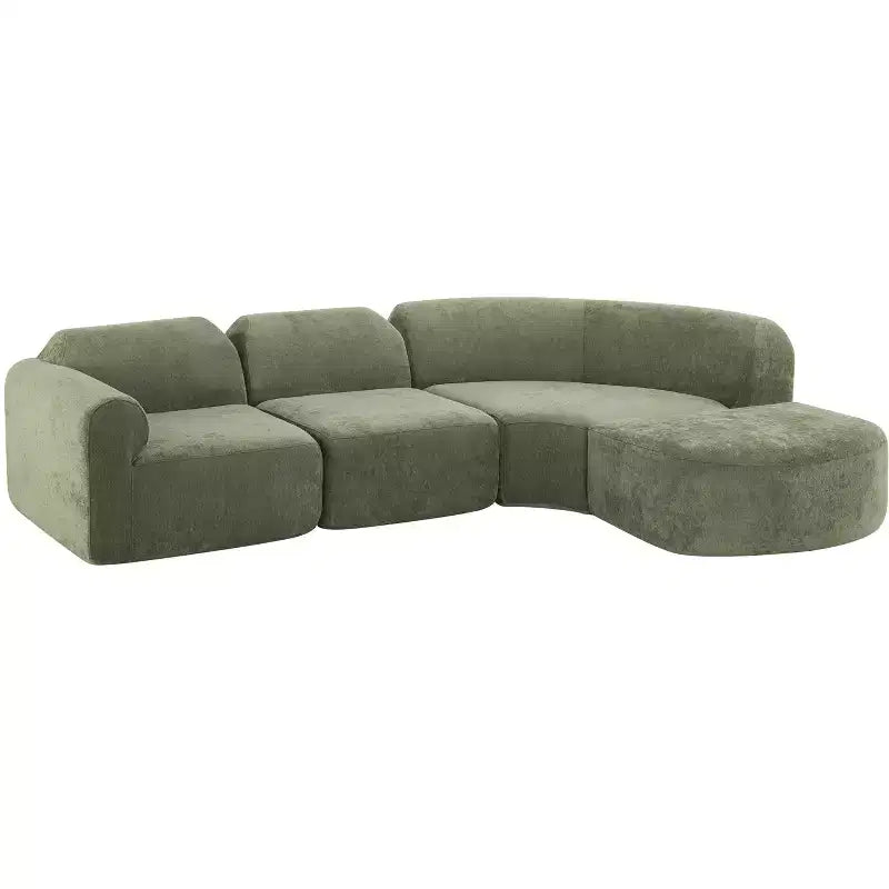 Christopher Knight Home Jace 111 - Canapé d'angle incurvé moderne 4 places rembourré