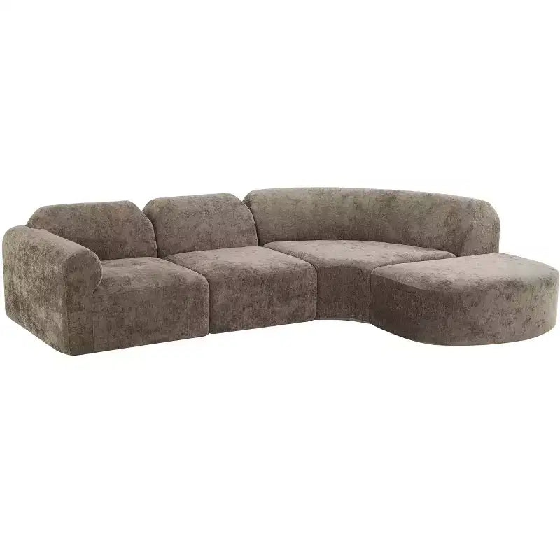 Christopher Knight Home Jace 111 - Canapé d'angle incurvé moderne 4 places rembourré