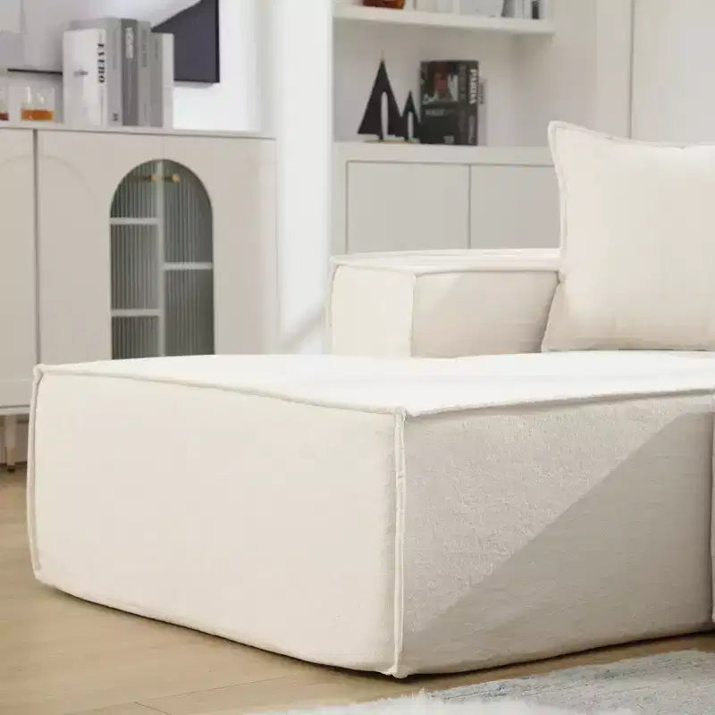 Canapé sectionnel rembourré en forme de L 3 places moderne Christopher Knight Home Pyren 129,5