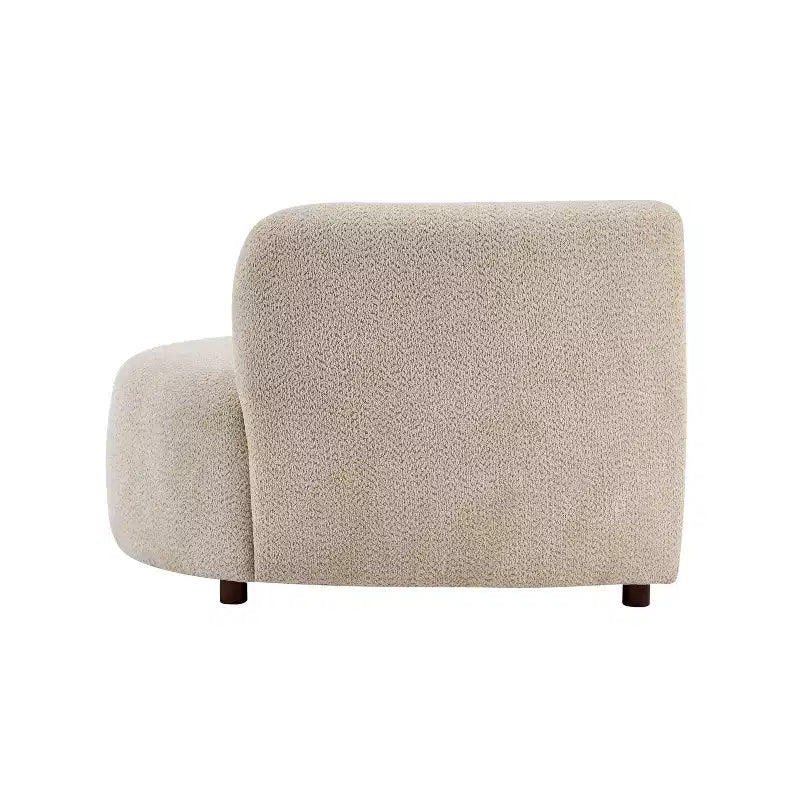 Christopher Knight Home Uvric Canapé incurvé moderne 2 places en bois, rembourré en tissu bouclé, 73 po