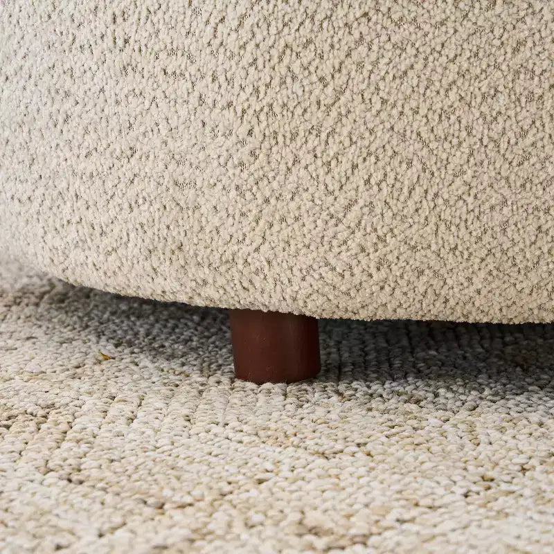 Canapé incurvé 3 places moderne Christopher Knight Home Varo 100.75 en tissu bouclé et bois