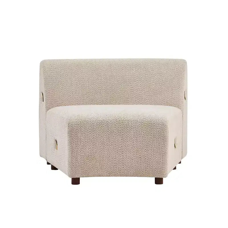 Canapé incurvé 3 places moderne Christopher Knight Home Varo 100.75 en tissu bouclé et bois