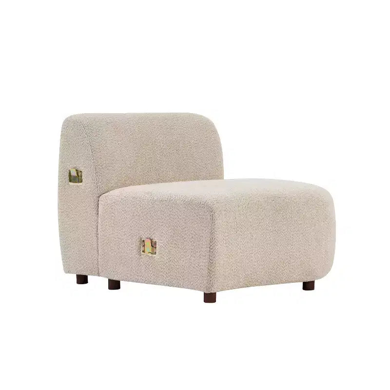 Canapé incurvé 3 places moderne Christopher Knight Home Varo 100.75 en tissu bouclé et bois