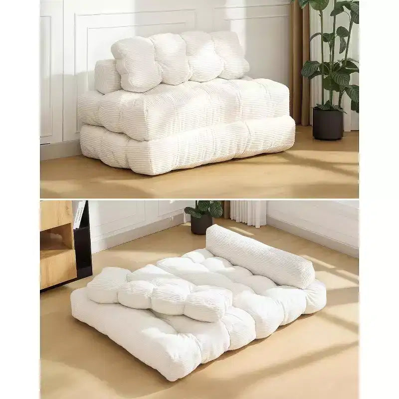 Acekool Canapé-Lit Pliable 3-en-1 avec Oreiller, Chaise Convertible pour Salon, Chambre à Coucher ou Bureau à Domicile, 79x52x8
