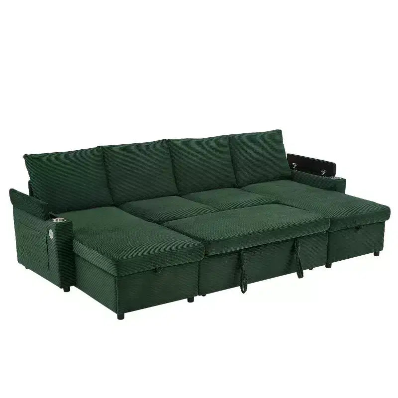 Canapé modulaire avec rangement, canapé-lit sectionnel en forme de U, canapé cloud moderne pour salon ou chambre-Panipeachy