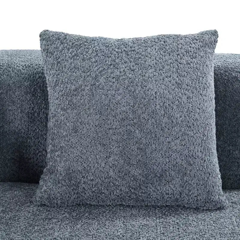 Canapé Sectionnel Modulable Incurvé 132 avec méridienne, Canapé Modulable en Chenille, Canapé Sectionnel Moderne pour Salon et Chambre-Panipeachy