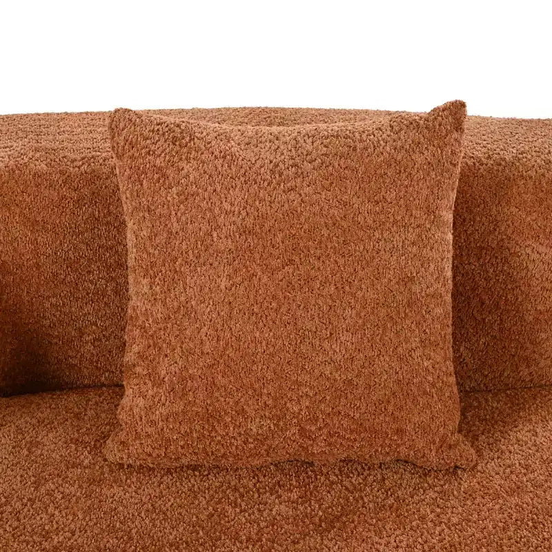 Canapé Sectionnel Modulable Incurvé 132 avec méridienne, Canapé Modulable en Chenille, Canapé Sectionnel Moderne pour Salon et Chambre-Panipeachy